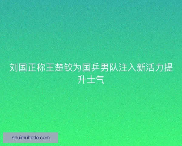 刘国正称王楚钦为国乒男队注入新活力提升士气 刘国正称王楚钦为国乒男队注入新活力提升士气